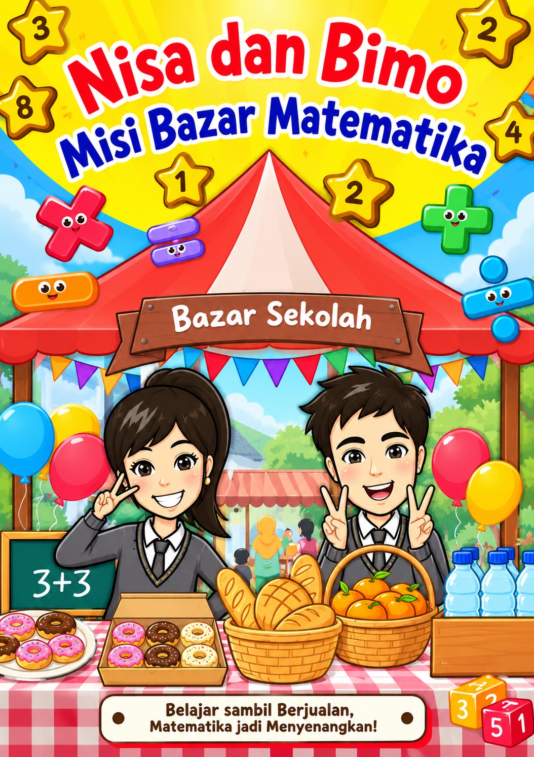 Cover Misi Bazar Matematika Nisa dan Bimo