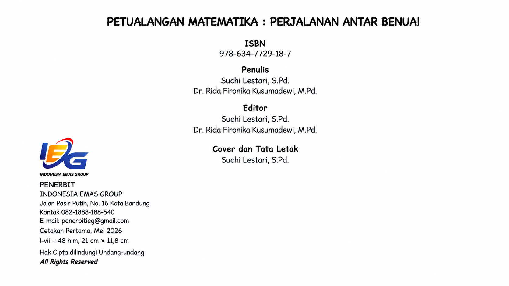 Cover Petualangan Matematika