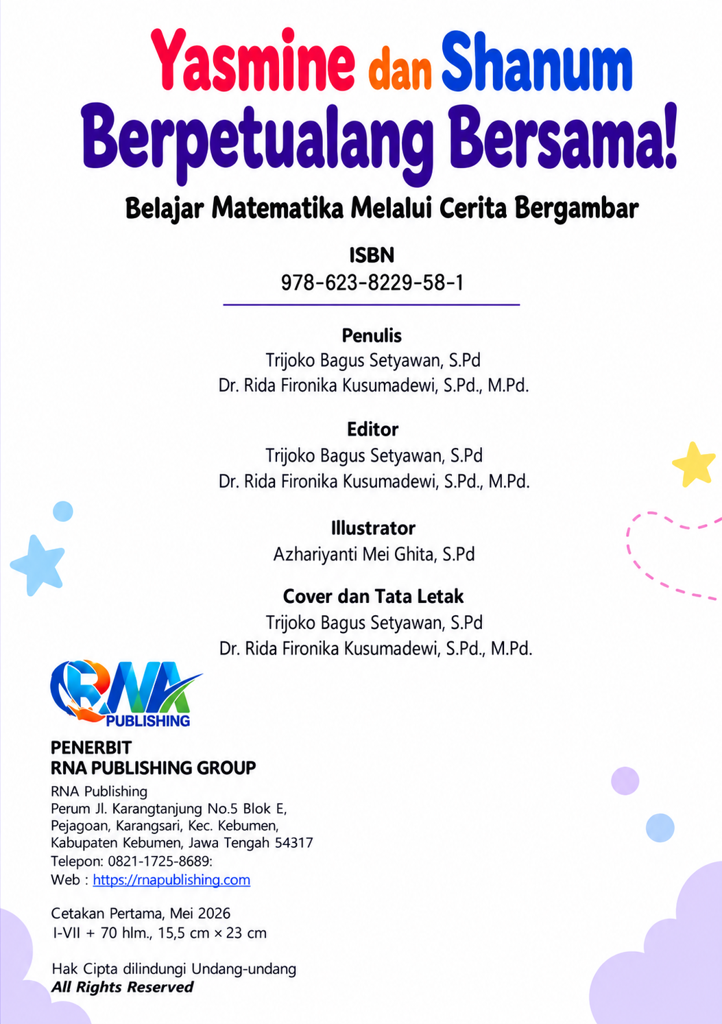 Cover Yasmine dan Shanum Berpetualang Bersama Belajar Matematika