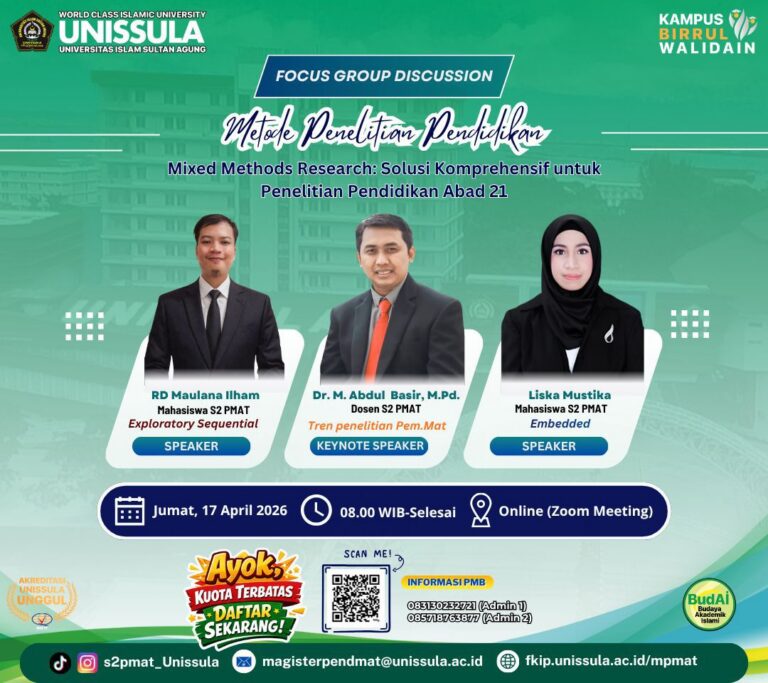 “Mengguncang Dunia Riset Pendidikan!” UNISSULA Gelar FGD Spektakuler Mixed Methods untuk Menjawab Tantangan Abad 21